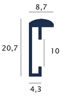 Aluminium wissellijst M150 Mat brons 3