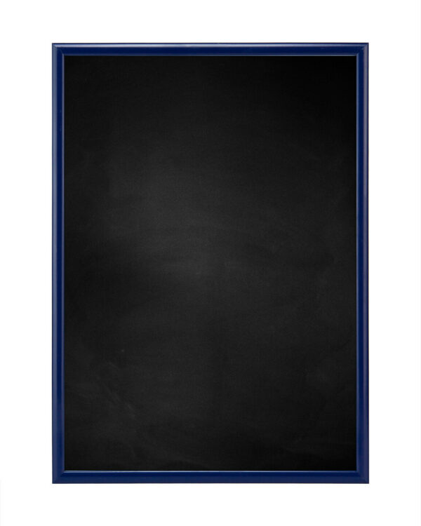Krijtbord met Halfronde Aluminium Lijst - Blauw - 71x101 cm -  Lijstbreedte: 10 mm