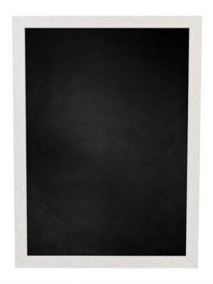 Zwart Krijtbord met Rustic Houten Kader - Wit 72 x 102 cm