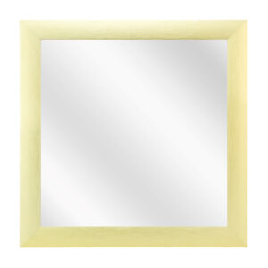 Spiegel met Vlakke Aluminium Lijst - Goud Geschuurd - 52,3 x 52,3 cm - Lijstbreedte: 23 mm