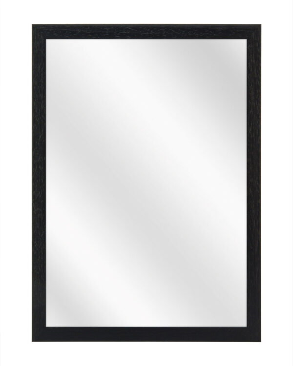 Spiegel met Vlakke Houten Lijst - Zwart - 51,5 x 71,5 cm - Lijstbreedte: 15 mm