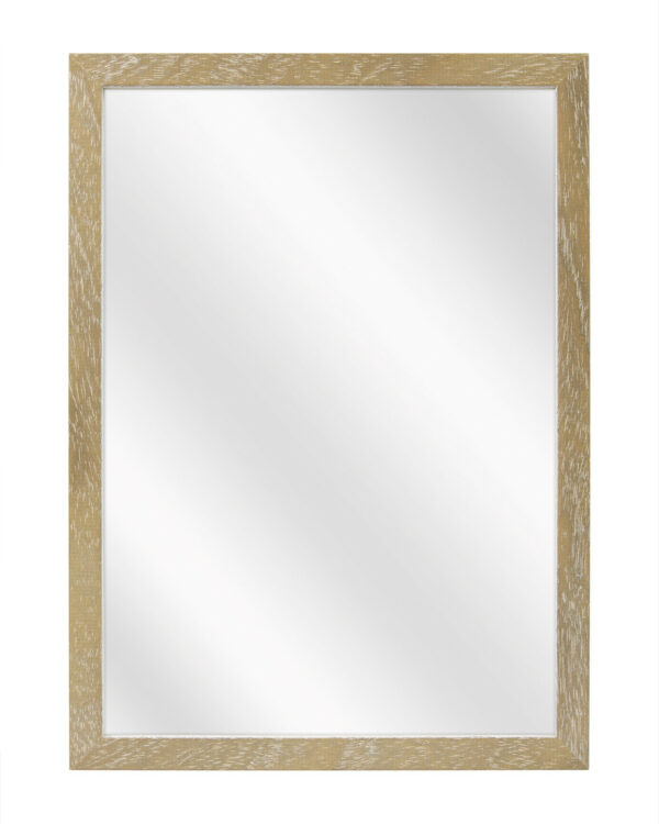 Spiegel met Vlakke Houten Lijst - Vergrijsd - 51,5 x 71,5 cm - Lijstbreedte: 15 mm