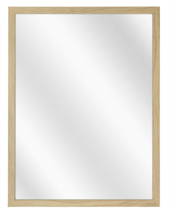 Spiegel met Vlakke Houten Lijst - Natuur Eik - 51,5 x 71,5 cm - Lijstbreedte: 15 mm