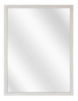 Spiegel met Vlakke Houten Lijst - Wit Eiken - 51,5 x 71,5 cm - Lijstbreedte: 15 mm