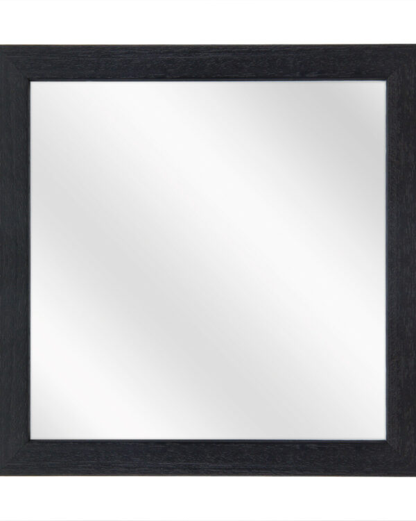 Spiegel met Vlakke Houten Lijst - Zwart - 52 x 52 cm - Lijstbreedte: 20 mm