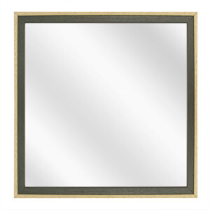 Houten Spiegel M2024030  - Groen / Blank - 50 x 50 cm
