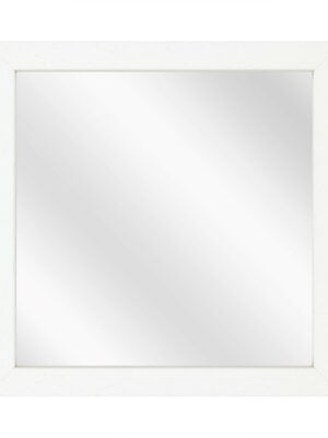 Glazen Spiegel met Vlakke Gallery Houten Kader - Wit 40 x 50 cm