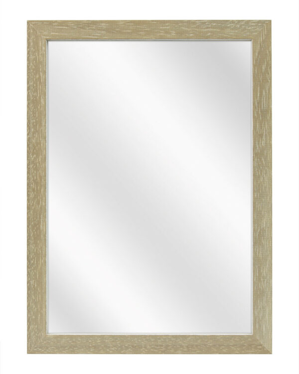 Spiegel met Vlakke Houten Lijst - Vergrijsd - 52 x 72 cm - Lijstbreedte: 20 mm
