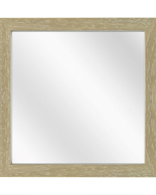 Spiegel met Vlakke Houten Lijst - Vergrijsd - 52 x 52 cm - Lijstbreedte: 20 mm