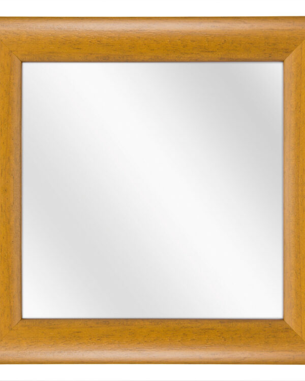 Spiegel met Halfronde Houten Lijst - Beuken - 53 x 53 cm - Lijstbreedte: 30 mm